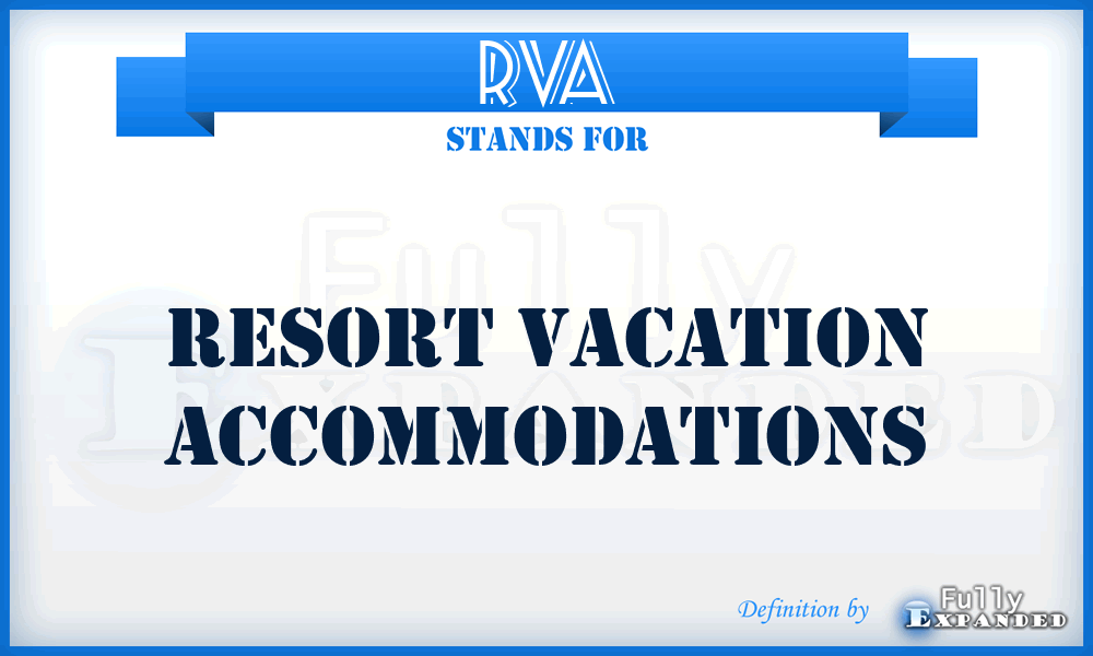 RVA - Resort Vacation Accommodations