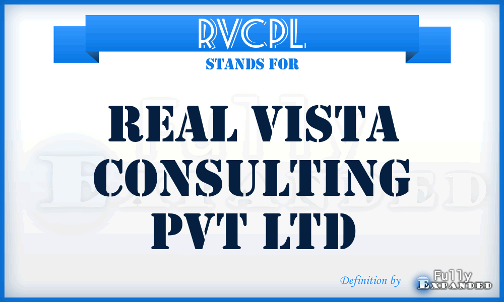 RVCPL - Real Vista Consulting Pvt Ltd