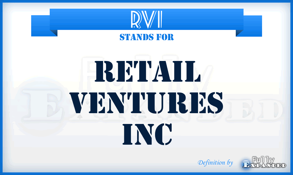 RVI - Retail Ventures Inc