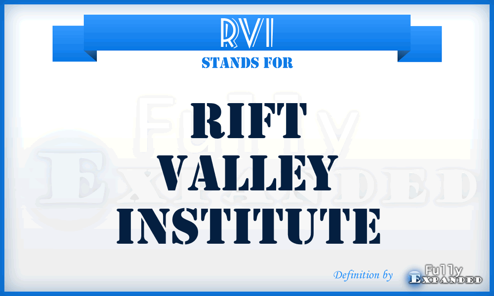 RVI - Rift Valley Institute
