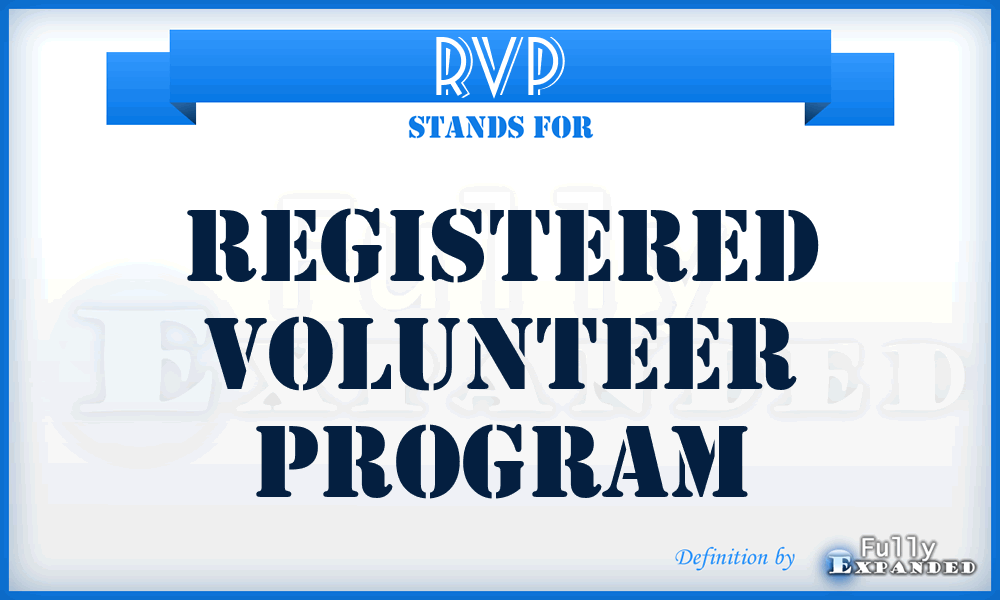 RVP - Registered Volunteer Program