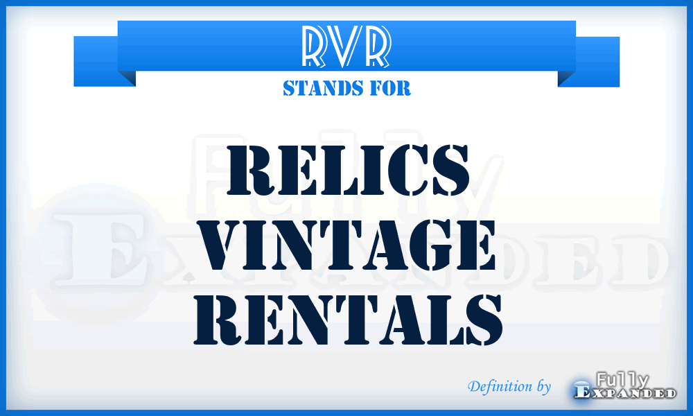 RVR - Relics Vintage Rentals