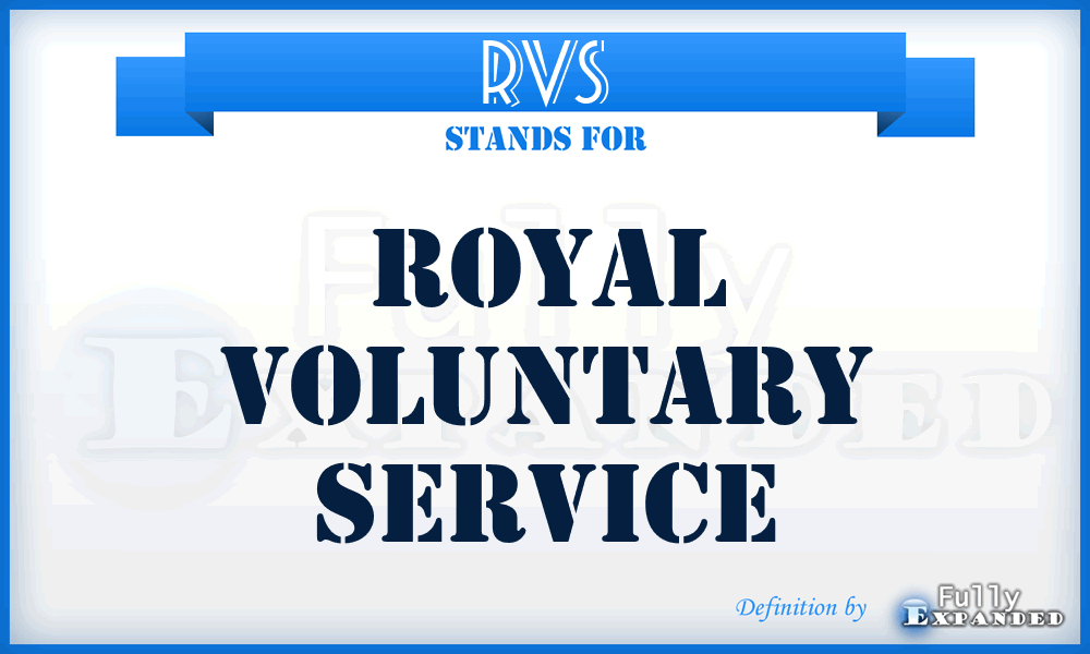 RVS - Royal Voluntary Service