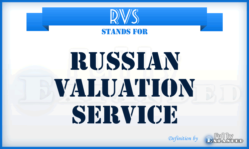 RVS - Russian Valuation Service