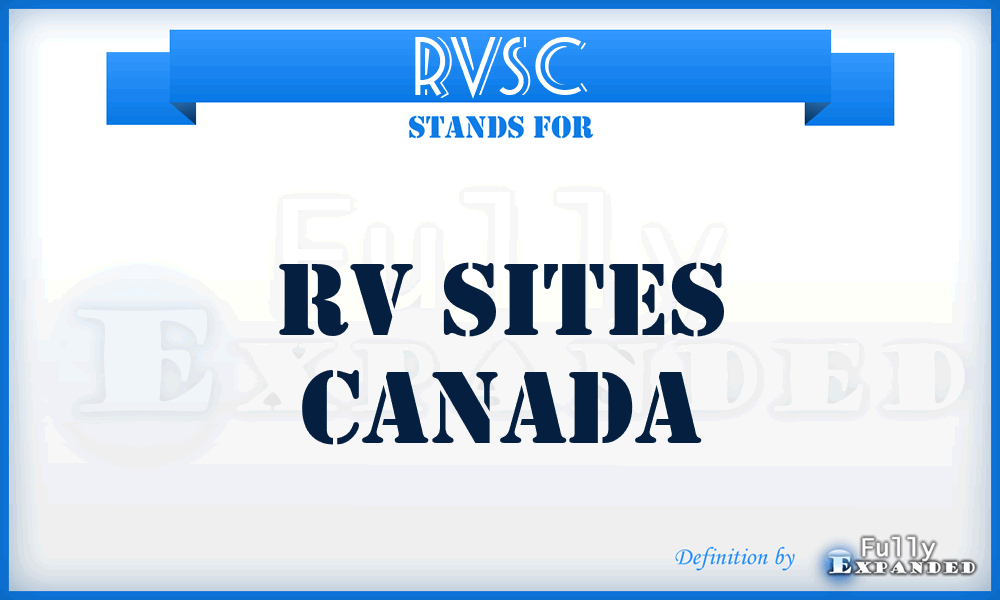 RVSC - RV Sites Canada