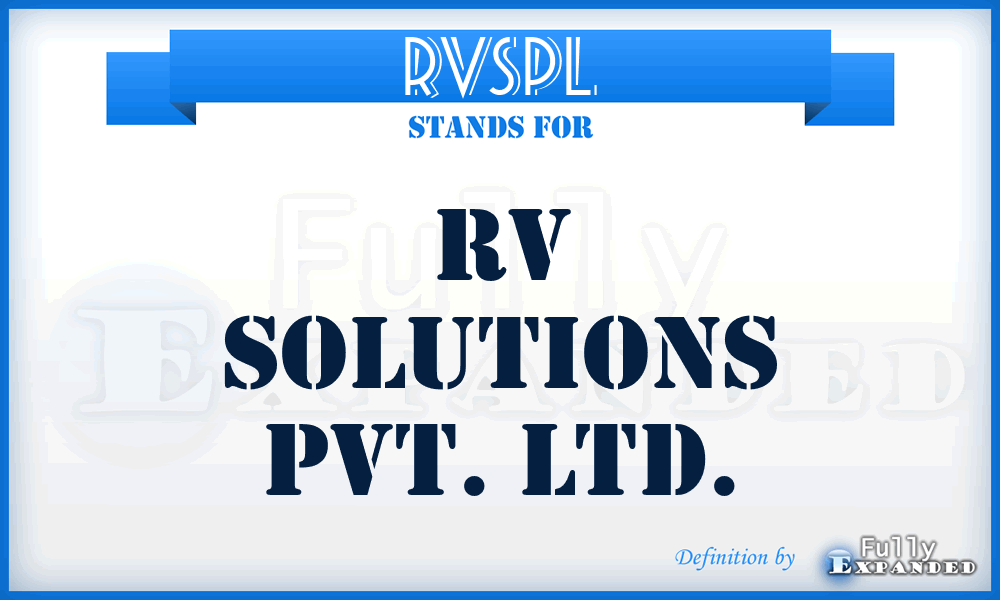 RVSPL - RV Solutions Pvt. Ltd.