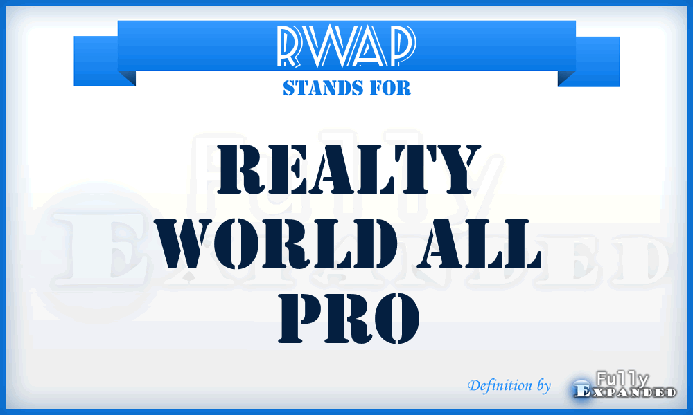 RWAP - Realty World All Pro