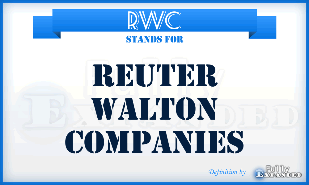 RWC - Reuter Walton Companies