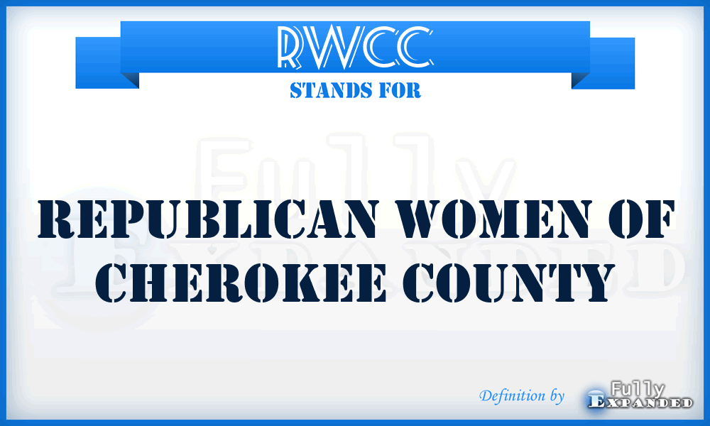 RWCC - Republican Women of Cherokee County