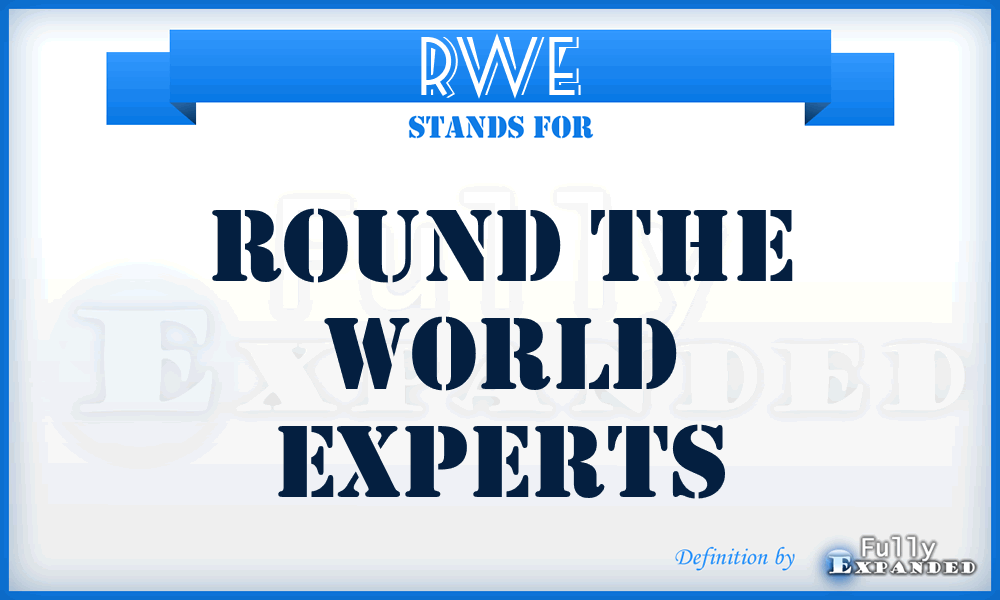RWE - Round the World Experts