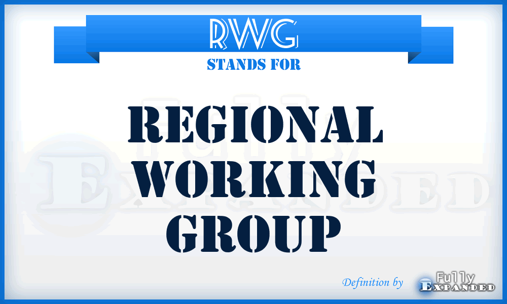 RWG - Regional Working Group