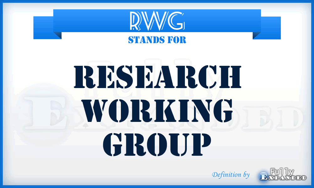 RWG - Research Working Group