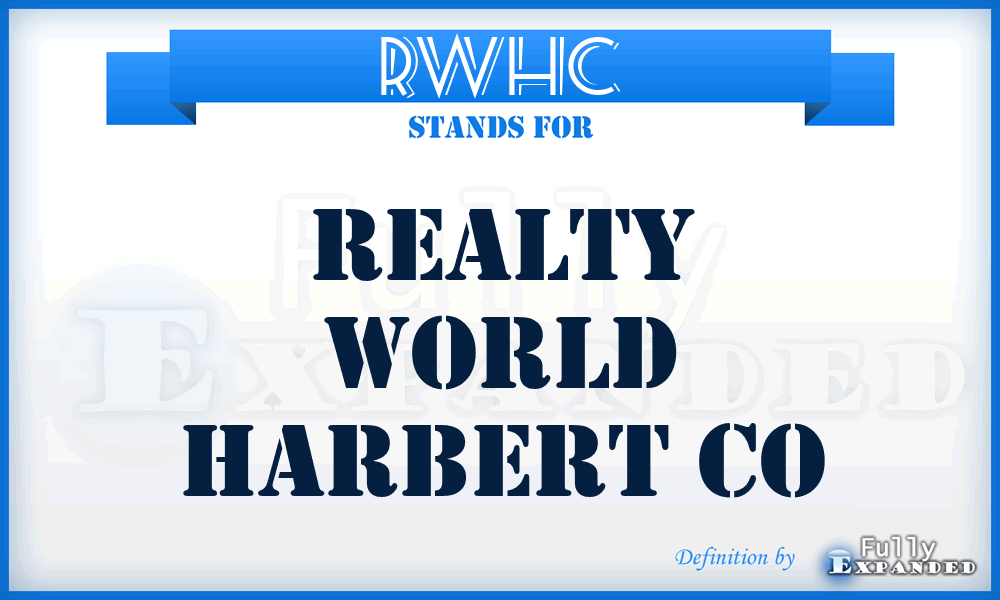 RWHC - Realty World Harbert Co