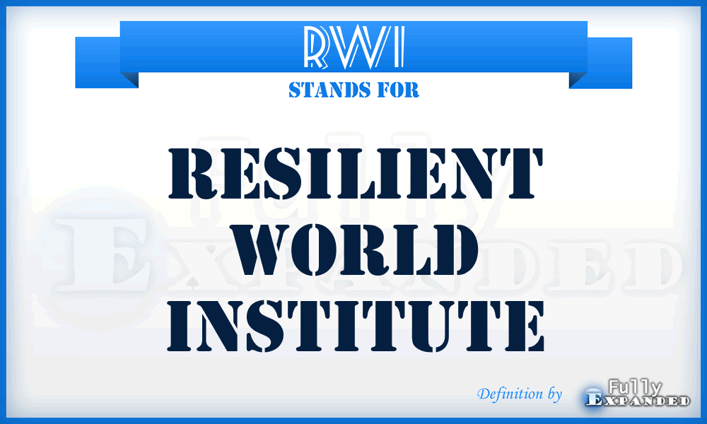 RWI - Resilient World Institute