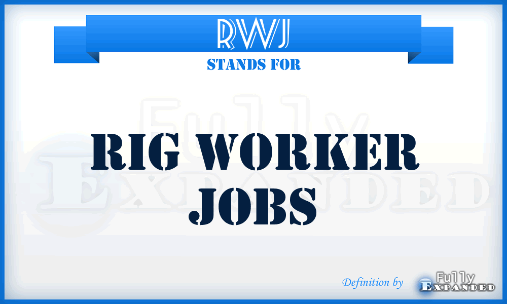 RWJ - Rig Worker Jobs