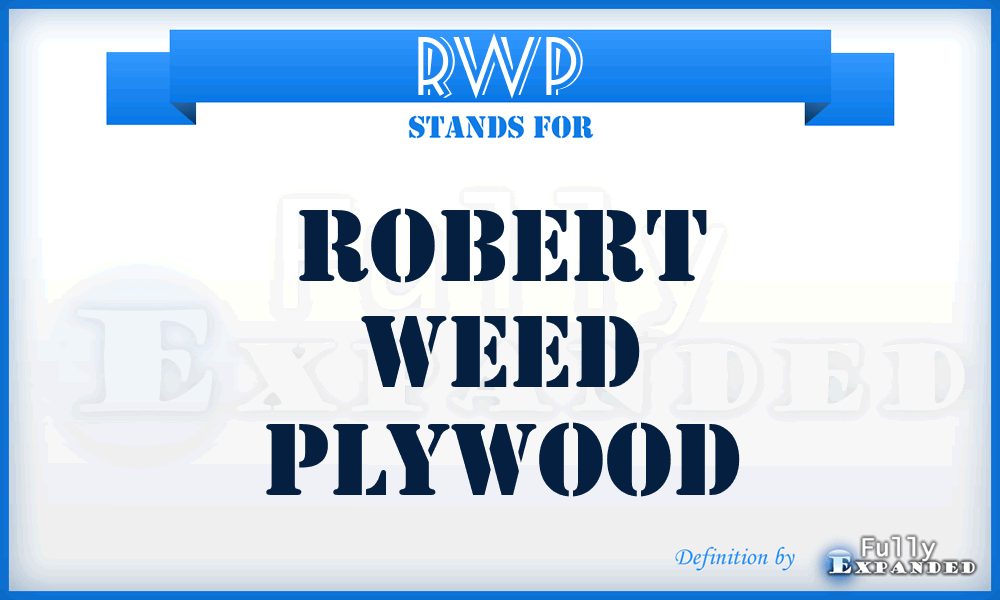 RWP - Robert Weed Plywood