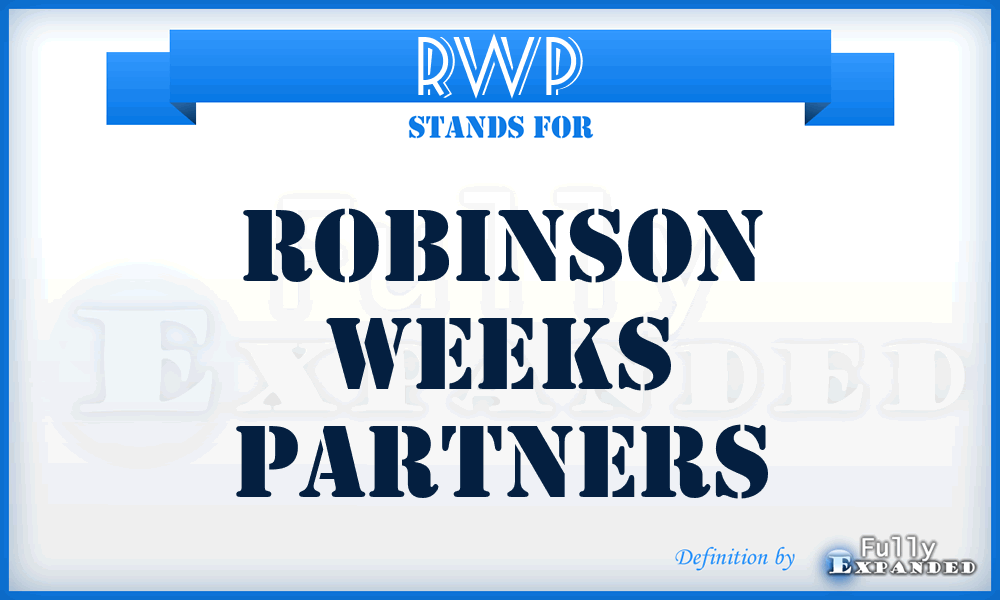 RWP - Robinson Weeks Partners