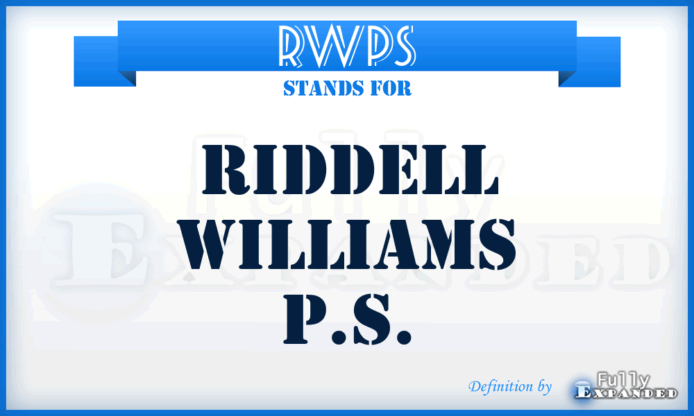 RWPS - Riddell Williams P.S.