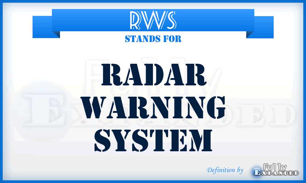 RWS - Radar Warning System