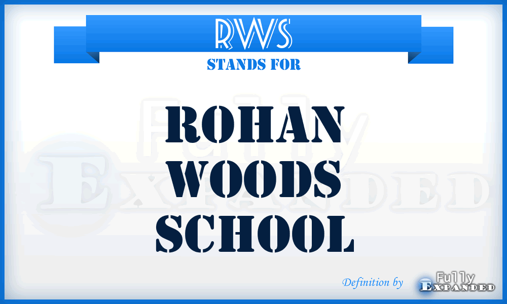 RWS - Rohan Woods School