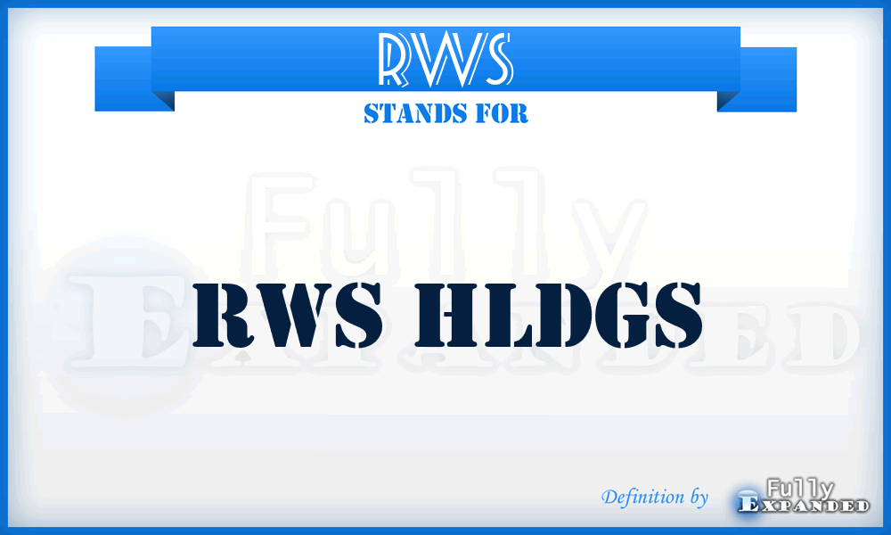 RWS - Rws Hldgs