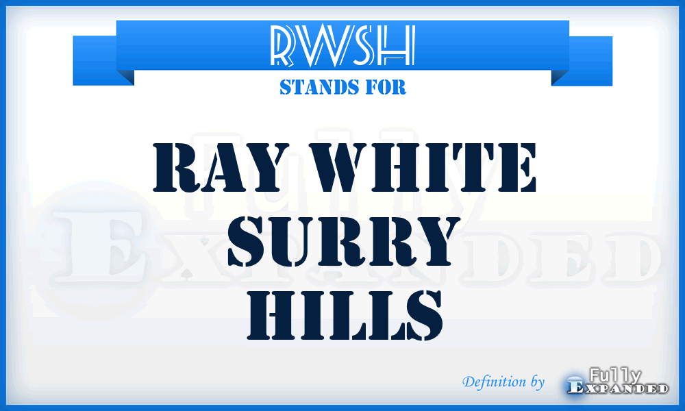 RWSH - Ray White Surry Hills