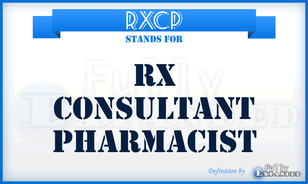 RXCP - RX Consultant Pharmacist