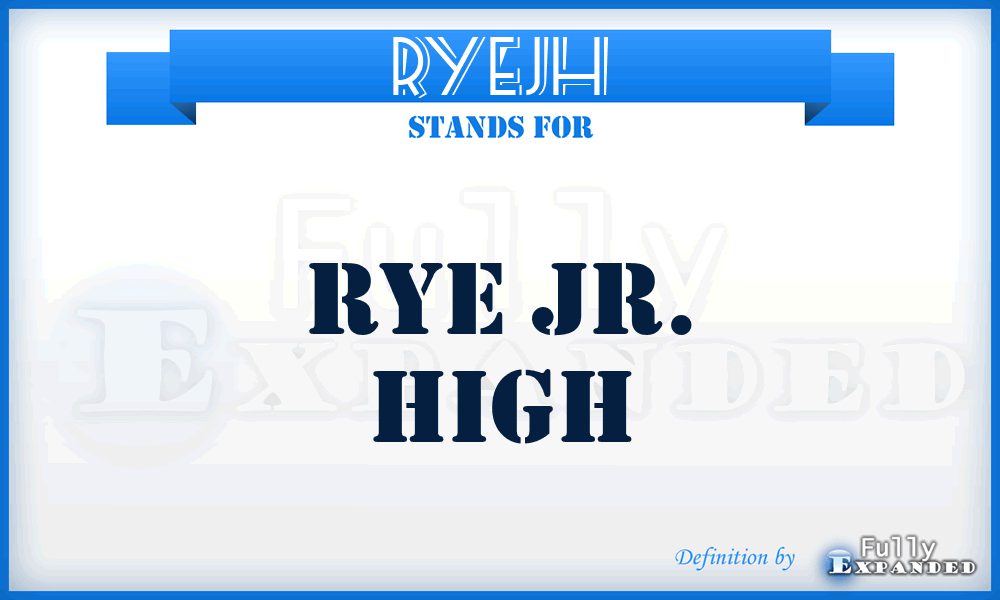 RYEJH - RYE Jr. High
