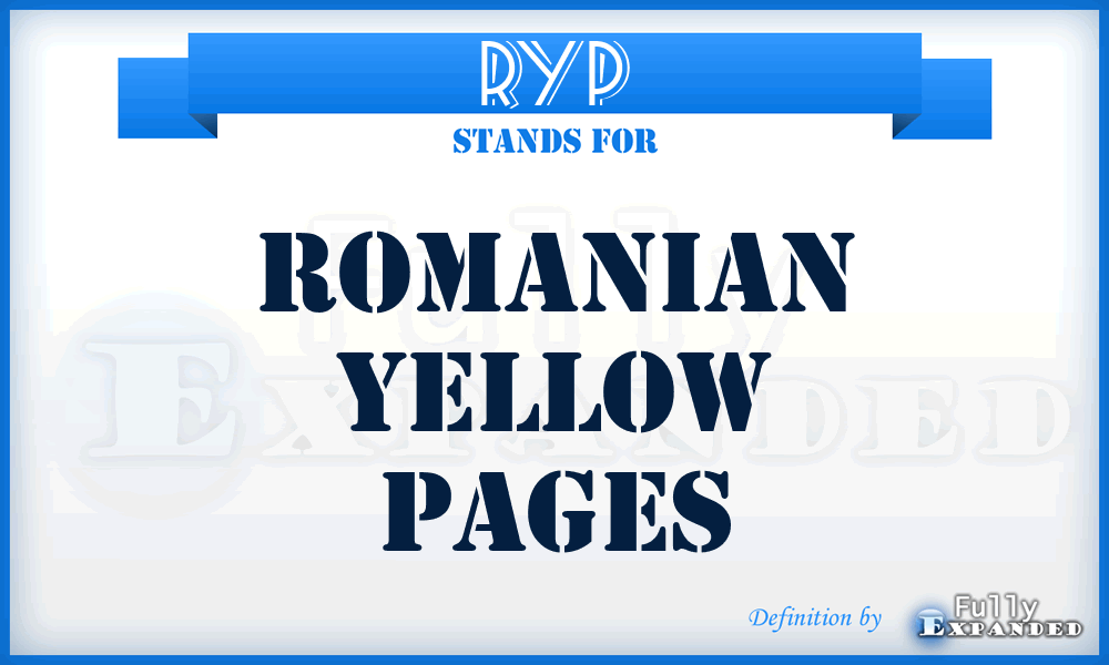 RYP - Romanian Yellow Pages