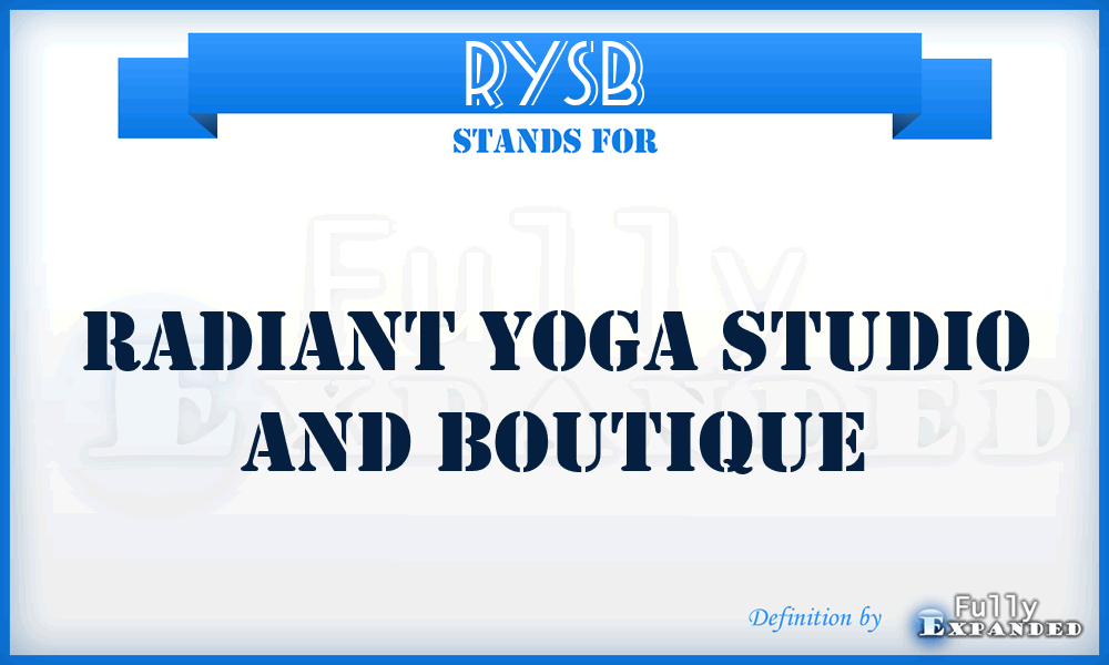 RYSB - Radiant Yoga Studio and Boutique