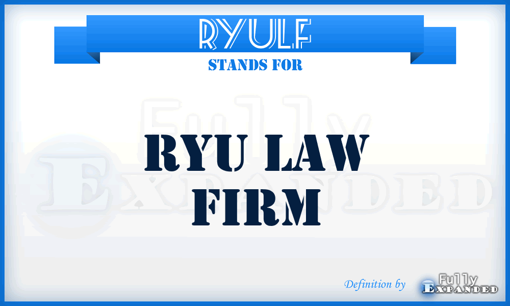 RYULF - RYU Law Firm