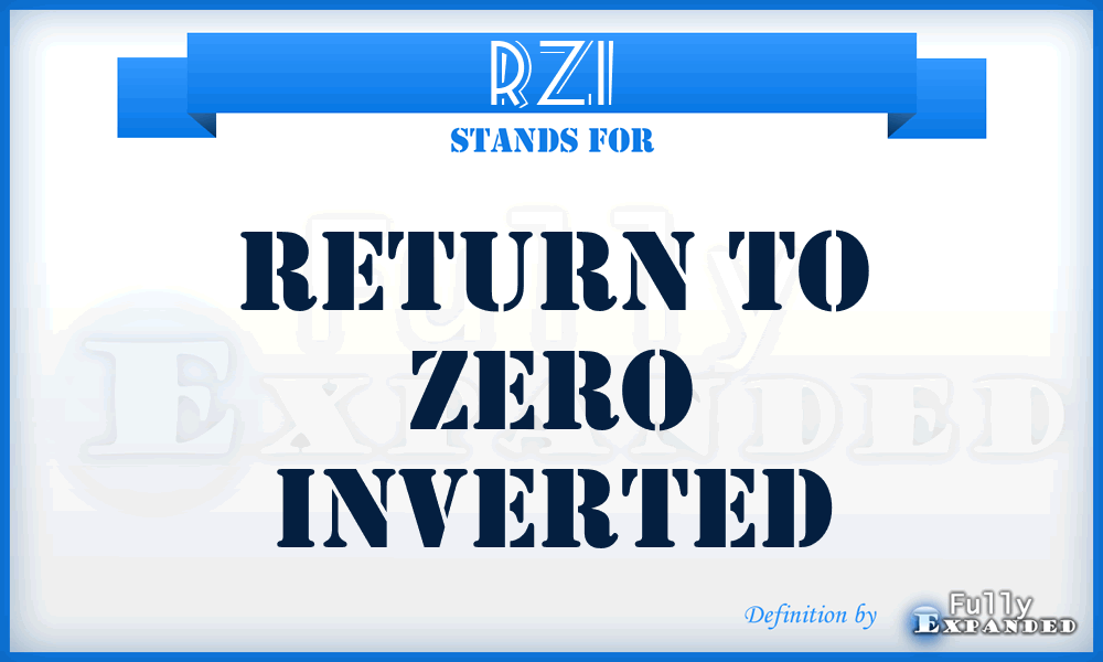 RZI - Return to Zero Inverted
