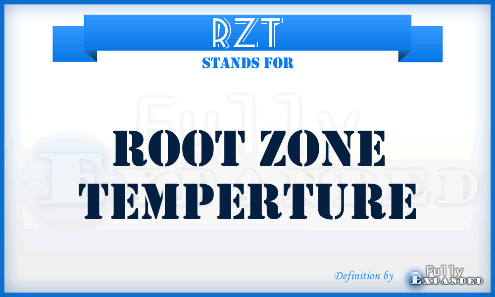 RZT - Root Zone Temperture