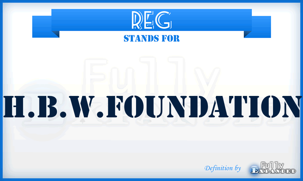 Reg - H.B.W.Foundation