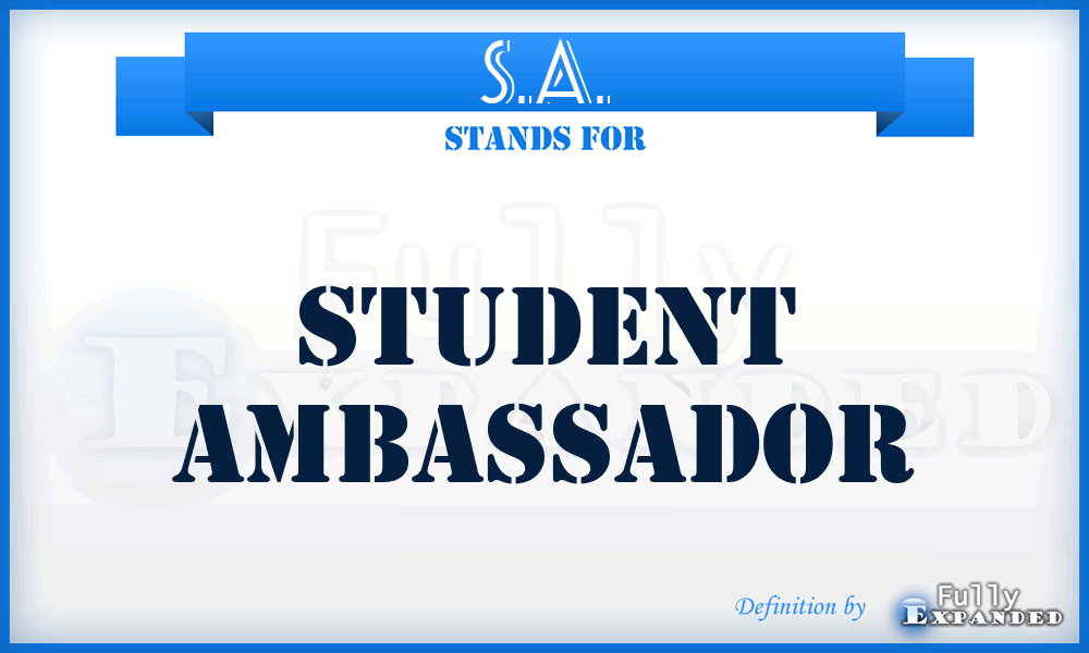 S.A. - Student Ambassador