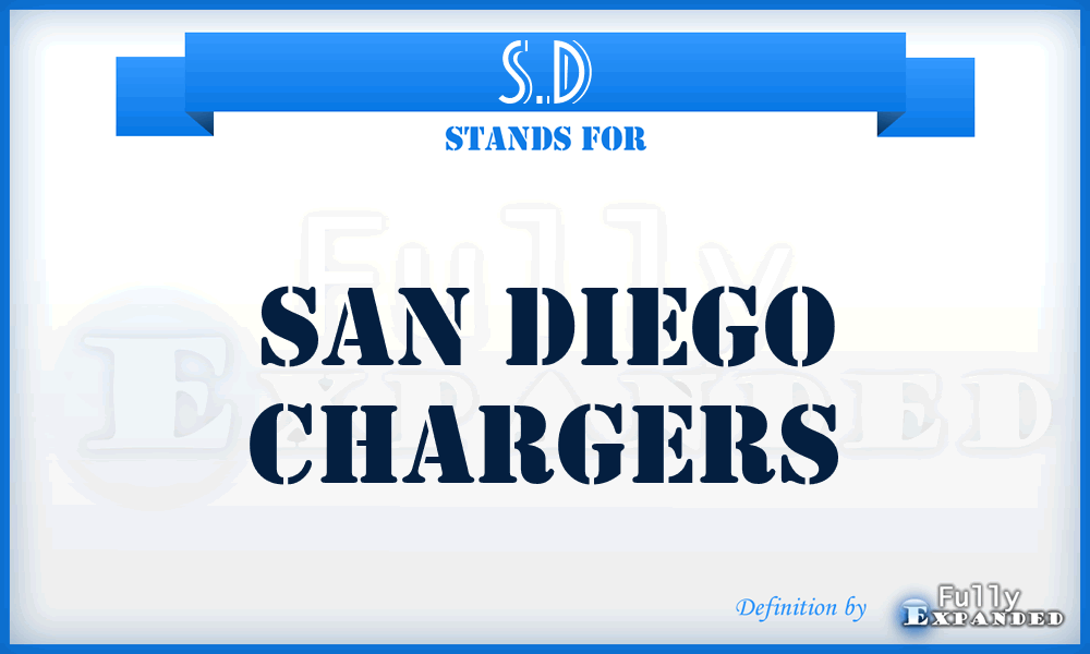 S.D - San Diego Chargers