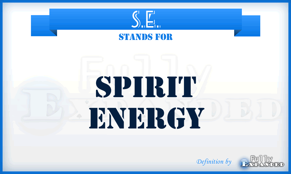 S.E. - Spirit Energy