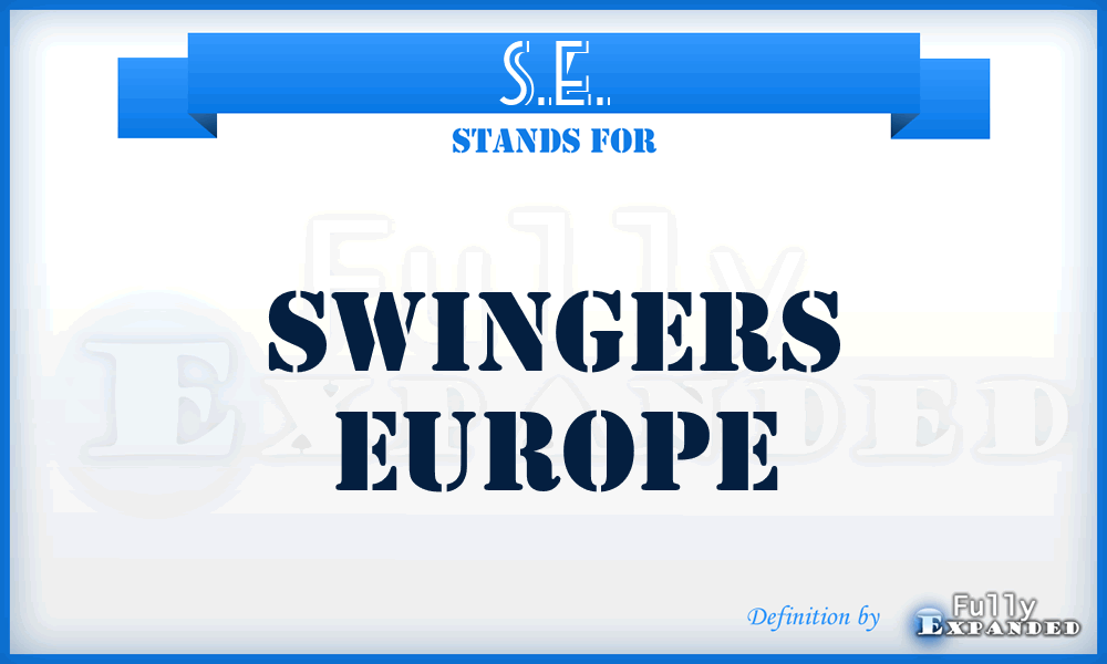 S.E. - Swingers Europe