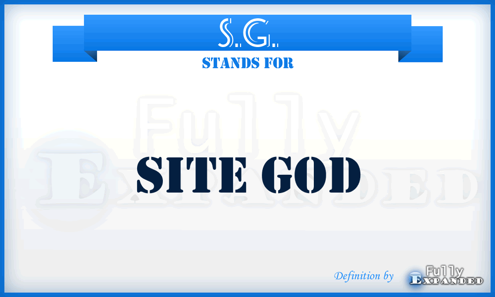 S.G. - Site God