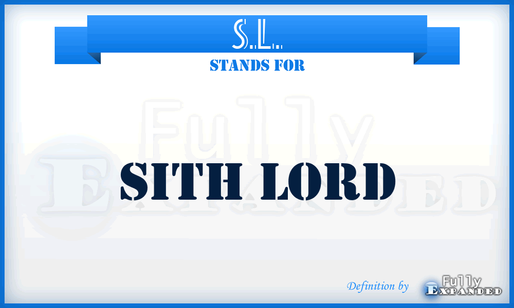 S.L. - Sith Lord
