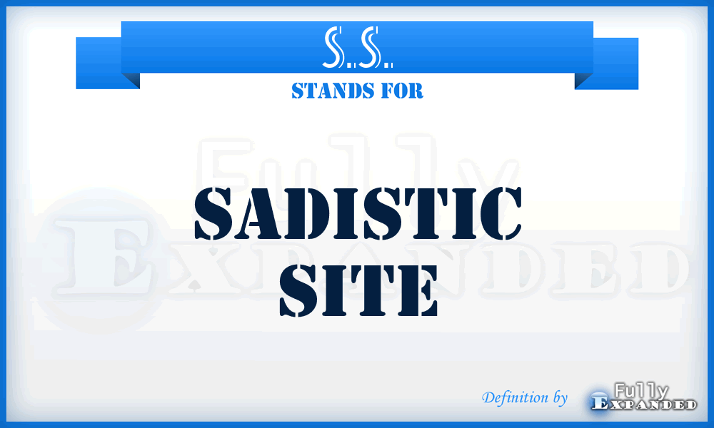 S.S. - Sadistic Site
