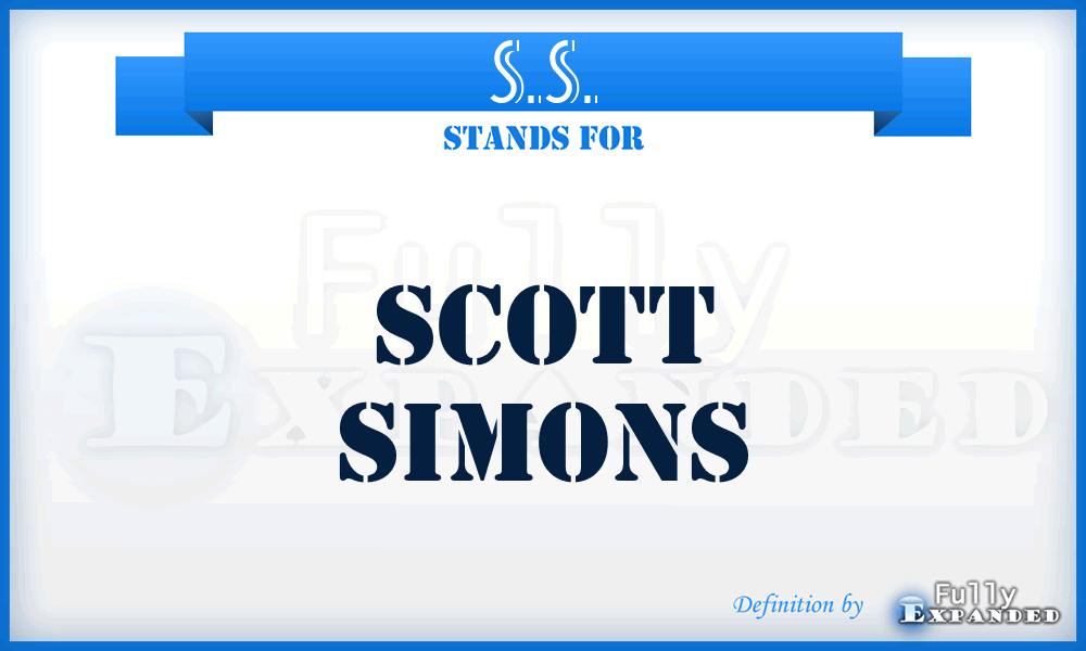 S.S. - Scott Simons