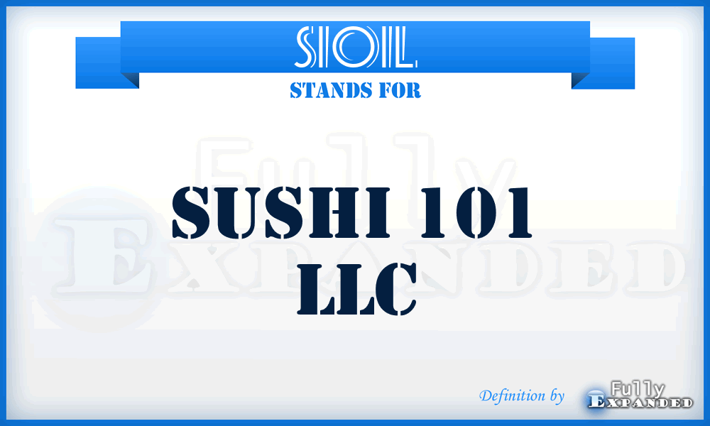 S101L - Sushi 101 LLC