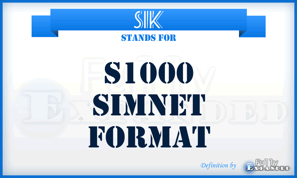 S1K - S1000 Simnet Format