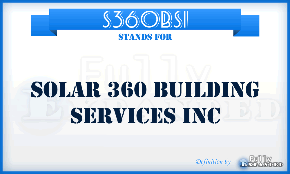 S360BSI - Solar 360 Building Services Inc