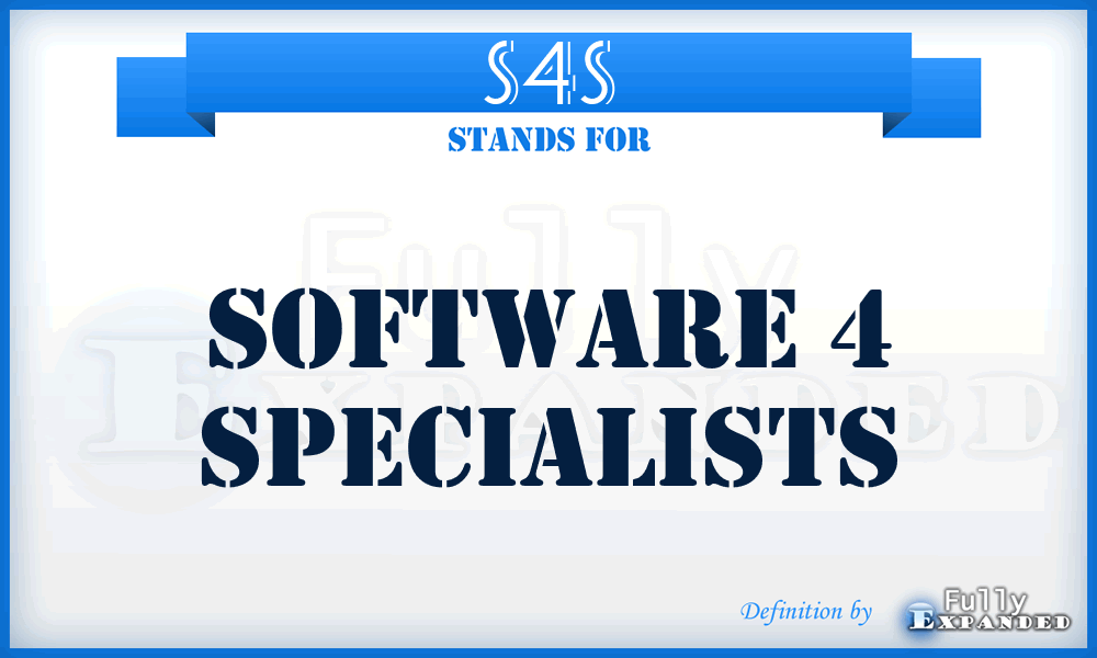 S4S - Software 4 Specialists