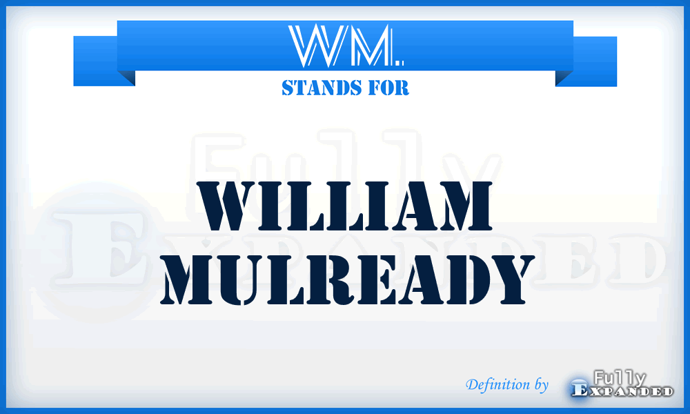 WM. - William Mulready