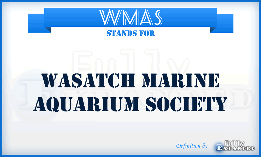 WMAS - Wasatch Marine Aquarium Society