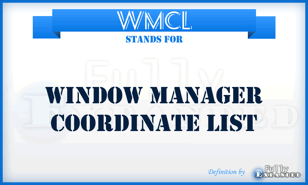 WMCL - Window Manager Coordinate List
