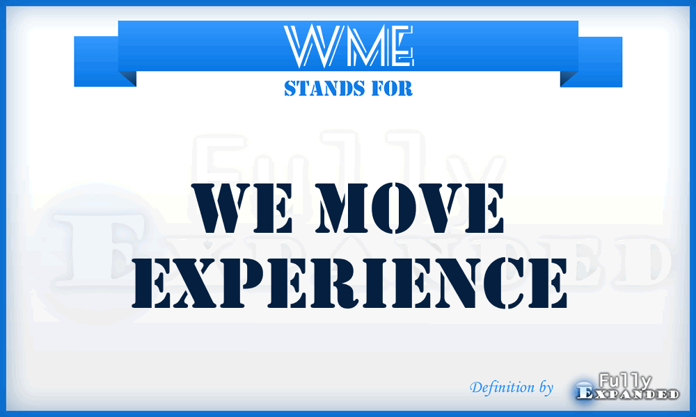 WME - We Move Experience